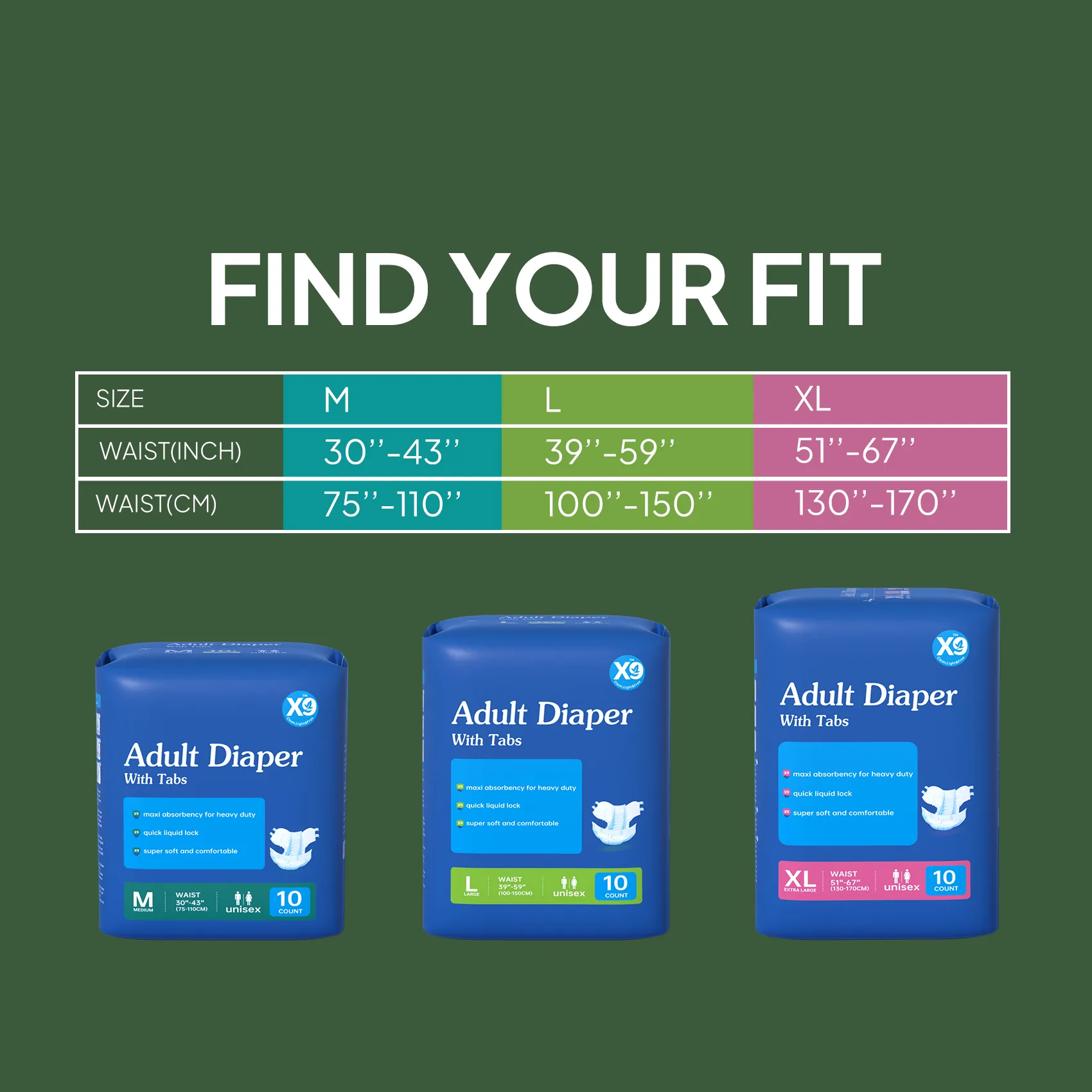 Adult Diaper With Tabs