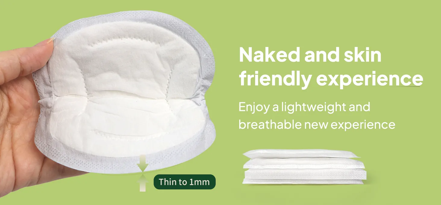 Thin 1mm breast pad in hand, skin friendly