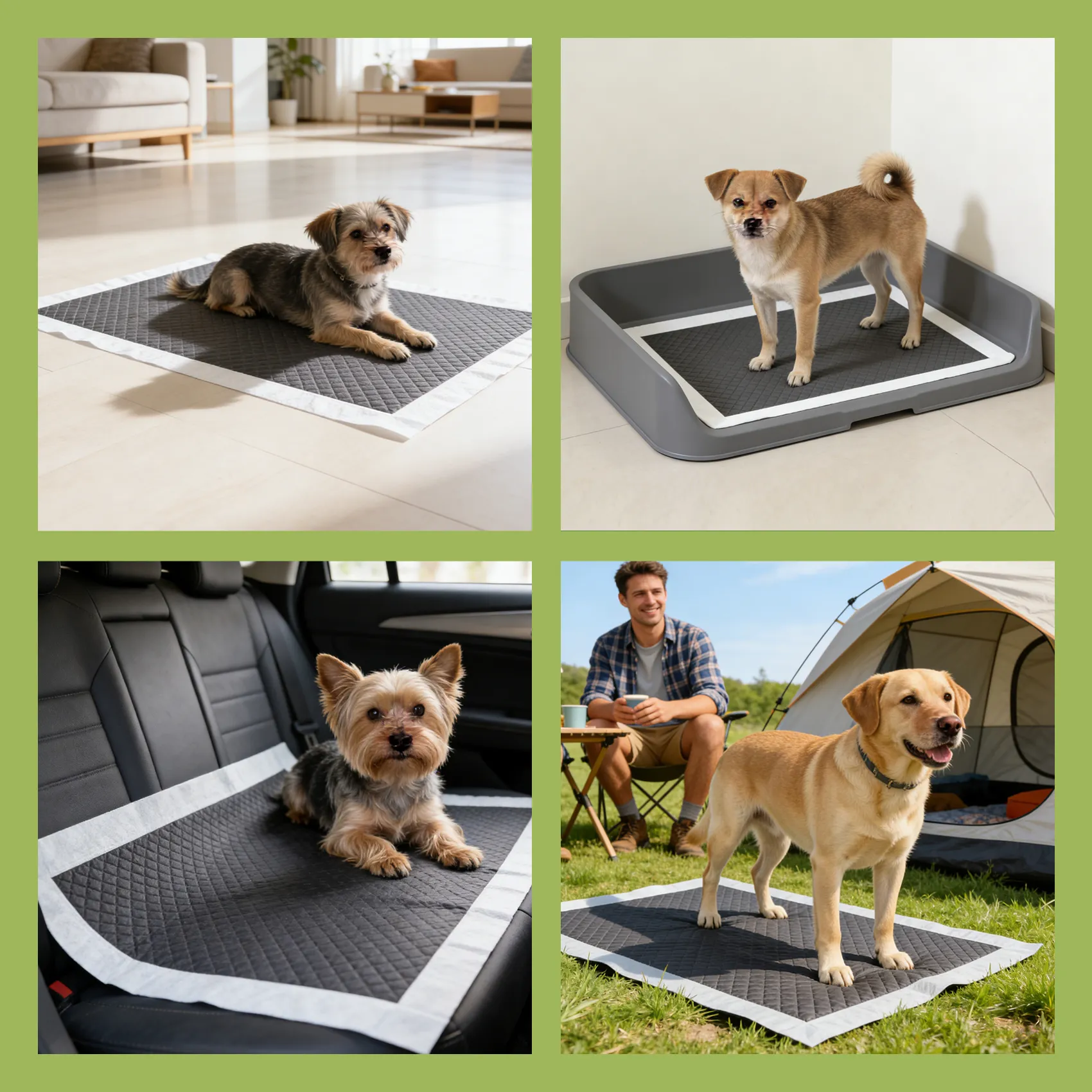 Activated charcoal underpads