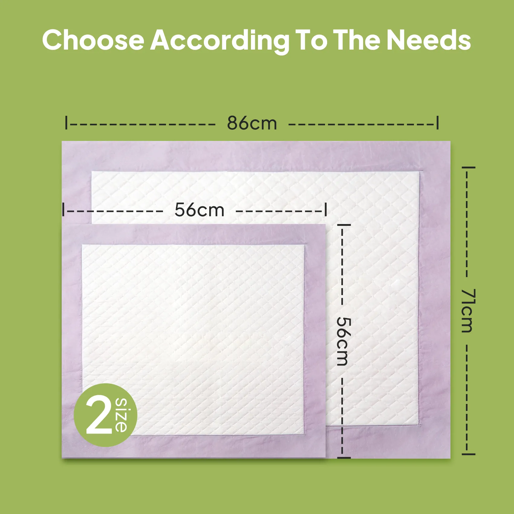 Lavender disposable underpads