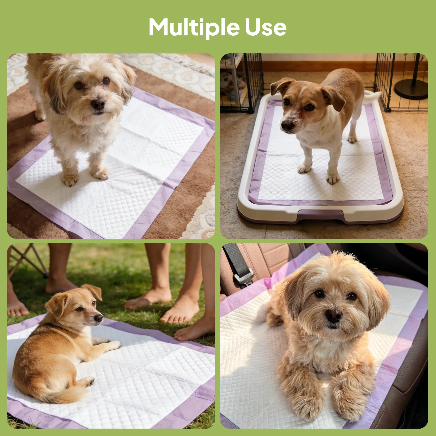 Lavender disposable underpads